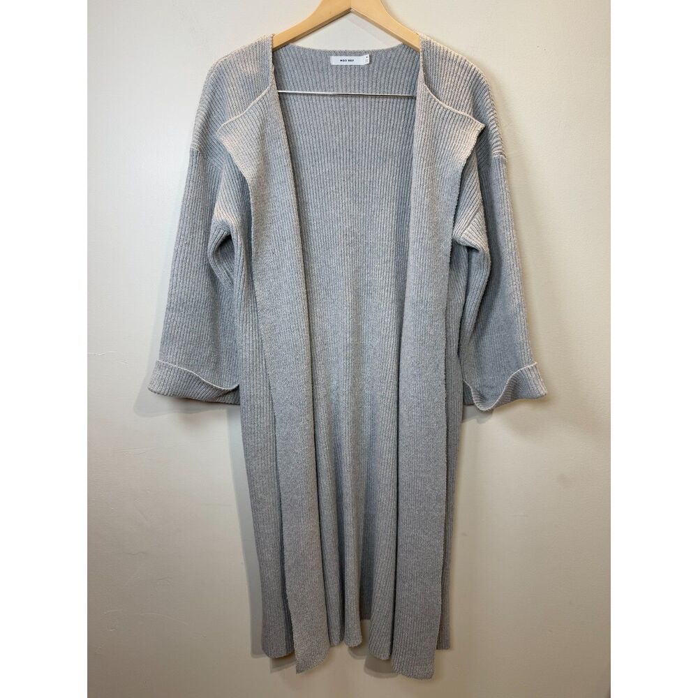 Mod Ref Women's TR2109-A Size M Gray The Irina Open Front Cardigan